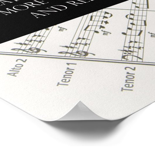 エフェクト音楽のメモ – 音楽引用文 ポスター (角)