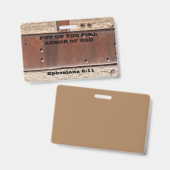 エフェソの手紙6: 神の武具を身に着けよ バッジ (正面＆裏面)