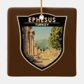 エフェソスターキートラベルアートヴィンテージ セラミックオーナメント (裏面)