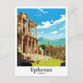 エフェソスターキーヴィンテージトラベルポートレート ポストカード (正面)