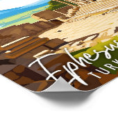 エフェソスターキーヴィンテージ旅行イラストレーション ポスター (角)