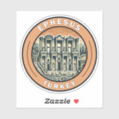 エフェソストルコイラストレーショントラベルアートバッジ シール (シート)