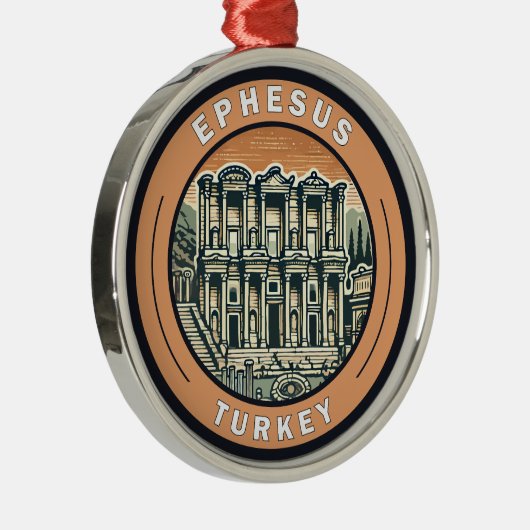 エフェソストルコイラストレーショントラベルアートバッジ メタルオーナメント (右)