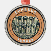 エフェソストルコイラストレーショントラベルアートバッジ メタルオーナメント (正面)