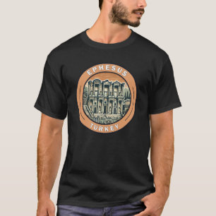 エフェソストルコイラストレーショントラベルアートバッジ Tシャツ