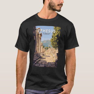 エフェソス トルコ 旅行 アート ヴィンテージ 家族 Tシャツ