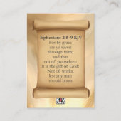 エフェソ人への手紙 2:8-9 KJV カード (正面)