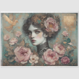 エフェメビクトリアンラレディ、バラ、フローラの分離 薄葉紙