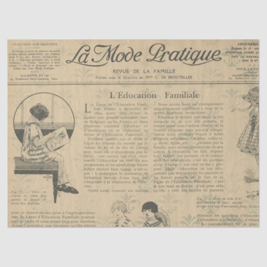 エフェメフランスのラ紙シリーズデザイン8 薄葉紙 (正面)