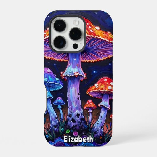 エフェメラルなキノコの花 iPhoneケース (裏面)