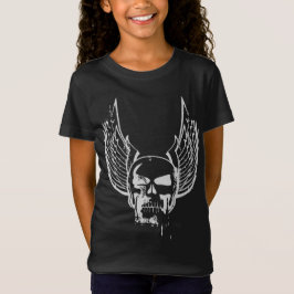 エフェメラルな翼を持つドクロ Tシャツ