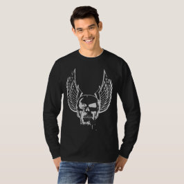 エフェメラルな翼を持つドクロ Tシャツ