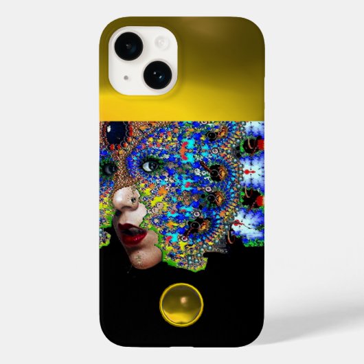 エフェメラル、美しいとマスクイエロートパーズジェム Case-Mate iPhoneケース (裏面)