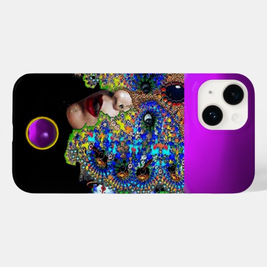 エフェメラル、美しいとマスクパープルアメジスト宝石 Case-Mate iPhoneケース (裏面 (横))