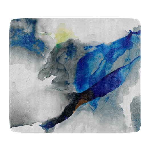 エフェメラル – 青と灰色 カッティングボード (正面)