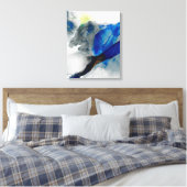 エフェメラル – 青と灰色 キャンバスプリント (インサイチュ (寝室))
