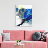 エフェメラル – 青と灰色 キャンバスプリント (インサイチュ (リビング))