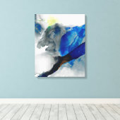 エフェメラル – 青と灰色 キャンバスプリント (インサイチュ (ウッドフロア))