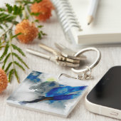 エフェメラル – 青と灰色 キーホルダー (正面右)