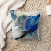 エフェメラル – 青と灰色 クッション (ブランケット)