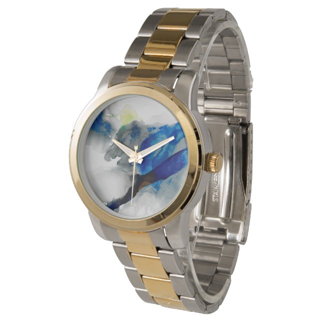 エフェメラル – 青と灰色 腕時計 (アングル)