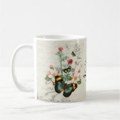 エフェメラロマンチックヴィンテージ蝶モノグラム コーヒーマグカップ (左)