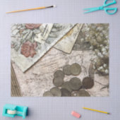  エフェメラヴィンテージデクページティッシュペーパー 薄葉紙 (クラフト)