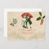 エフェメラヴィンテージデコップクリスマスホリデー ポストカード (正面/裏面)