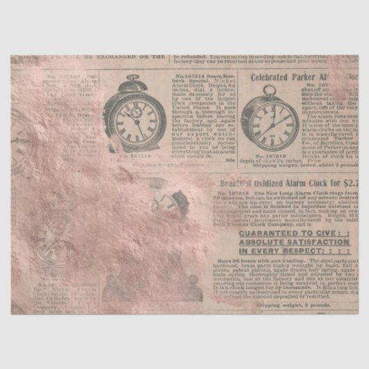 エフェメラ ローズゴールドペーパー シリーズ デザイン14 薄葉紙 (正面)
