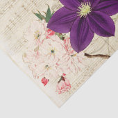 エフェメラ ヴィンテージ 紫の花 薄葉紙 (詳細)