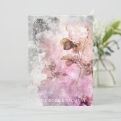 *~* エフェメラ AR26 RSVP フォト QR ヴィンテージ ウェディング 招待状 (スタンド正面)