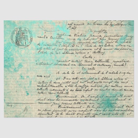 エフェラターコイズ紙シリーズデザイン14 薄葉紙 (正面)