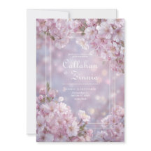 エフェリアル・サーモンピンク・ボケ・桜のウェディング
