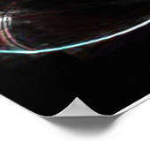 エフェ白熱［赤熱］光を放つクトサッカーのポスター ポスター (角)