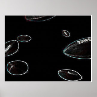 エフェ白熱［赤熱］光を放つクトサッカーのポスター ポスター