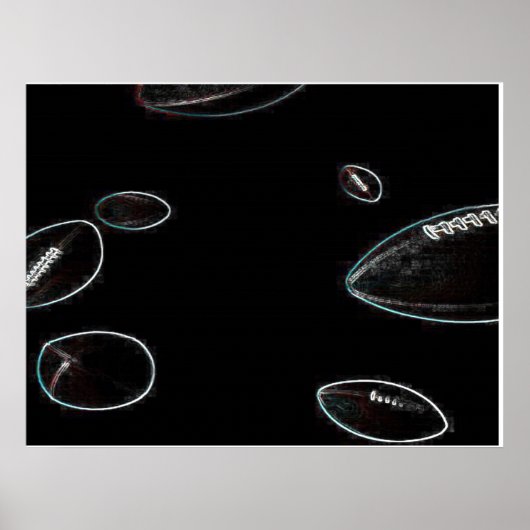 エフェ白熱［赤熱］光を放つクトサッカーのポスター ポスター (正面)