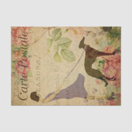 エフエマフランスのラハガキ女犬デコページ 薄葉紙