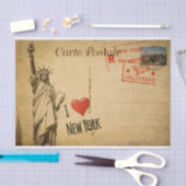 エフエマフランスのラハガキI Love New York Decompage 薄葉紙 (クラフト)