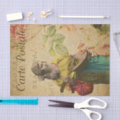 エフエマフランスのラハガードジプシー女性デコップページ 薄葉紙 (クラフト)