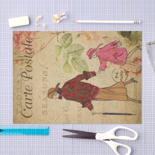 エフエマママザーアンドドーター歩くデクページ 薄葉紙 (クラフト)