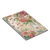 エフエマラインスパイアヴィンテージかわいらしピンク花模様 ノートブック (右側)