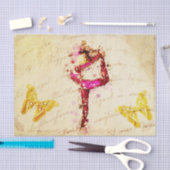 エフエマラフランスのウィメンダンサーフローラデコパージュ 薄葉紙 (クラフト)