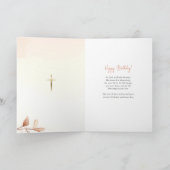 エフエムラルダークピーチフラワーズオーソドックス誕生日 カード (内部)