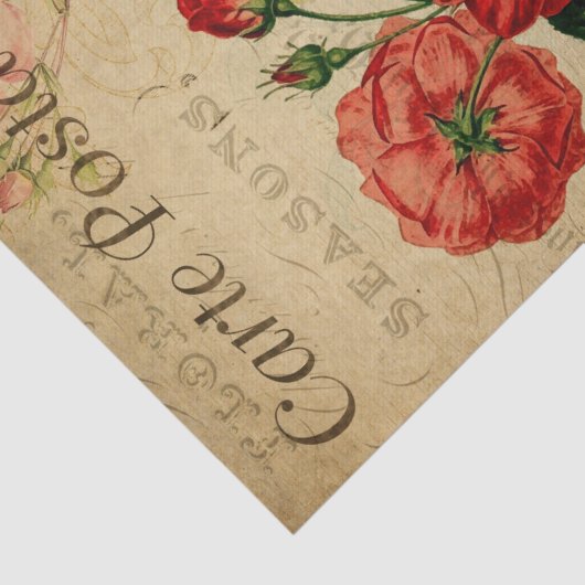 エフエメフランスのラレッドピンクローズフローラデコップページ 薄葉紙 (詳細)