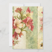 エフエメラウォーターカラーアマリリスブライダルシャワー 招待状 (裏面)