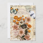 エフエメラエステスタイリッシュティックヴィンテージ誕生日パーティー 招待状 (裏面)