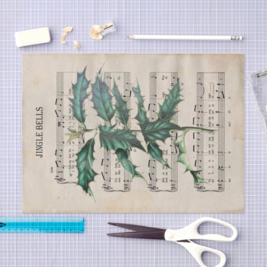 エフエメラクリスマスソングジンルベルデコページ 薄葉紙 (クラフト)