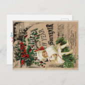 エフエメラクリスマスニューイヤーお土産ホリデー ポストカード (正面/裏面)