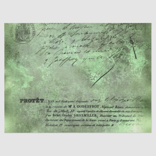 エフエメラグリーン紙シリーズデザイン18 薄葉紙 (正面)