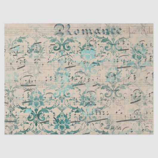 エフエメラターコイズ紙シリーズデザイン1 薄葉紙 (正面)